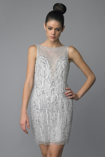 Embellished Pearl Cocktail Dress