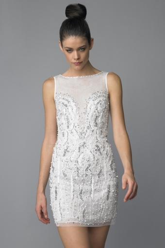 Embellished Pearl Cocktail Dress