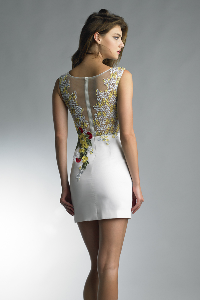 Floral Illusion Cocktail Dress