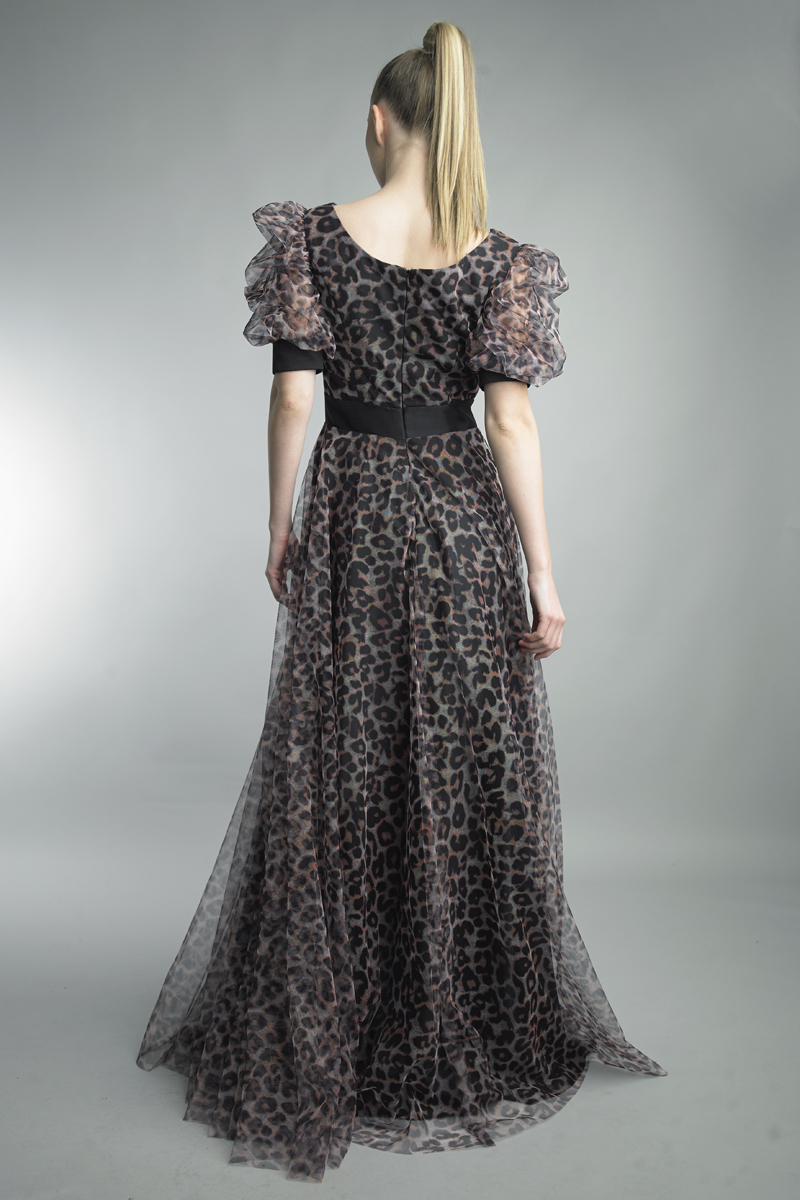 Leopard Print Tulle Ball Gown
