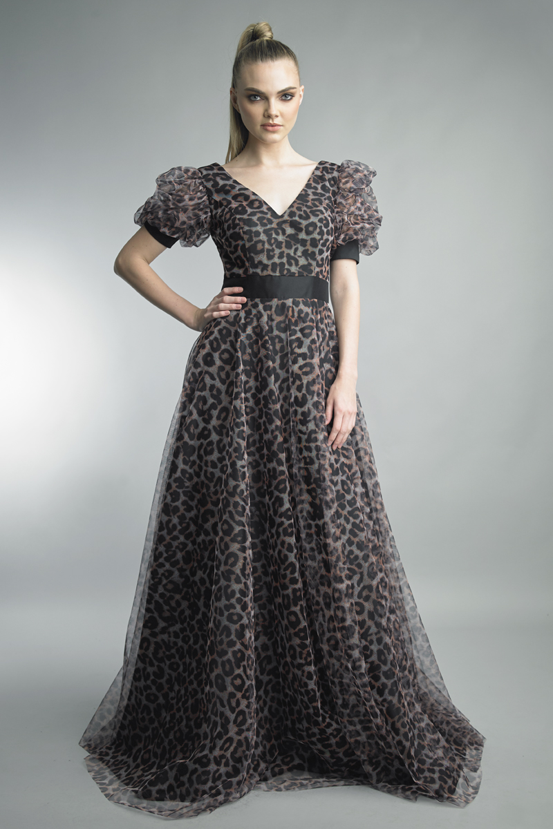 Leopard Print Tulle Ball Gown