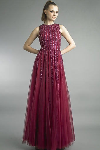 Sequin Column Gown