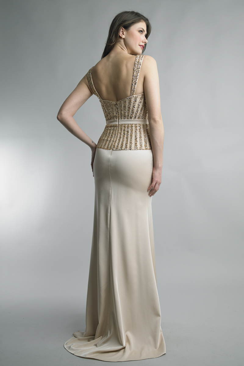 Sequin V-Neck Mermaid Gown