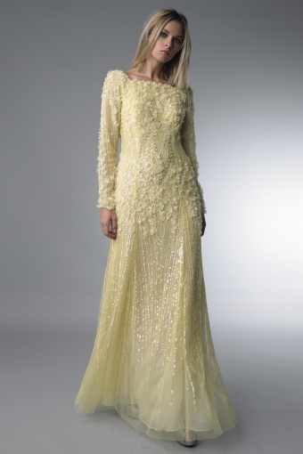 Basix Black Label Laser cut floral gown