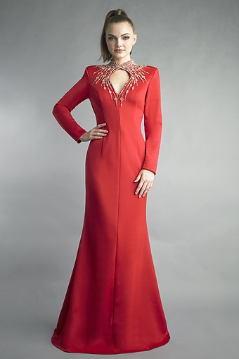 Bead-embellished Gown