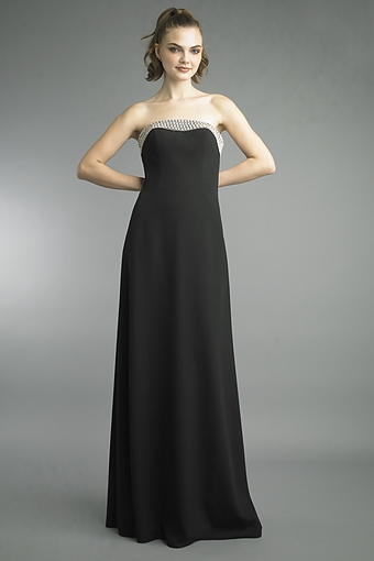 Crystal Bandeau Floor-Length Gown