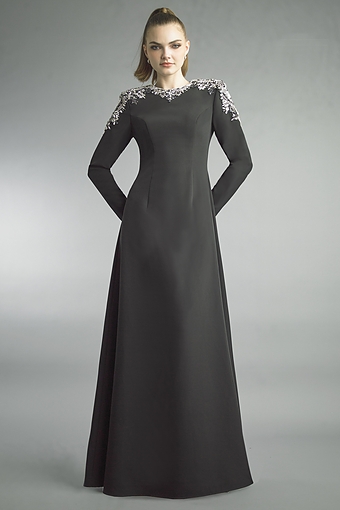 Crystal Shoulder A-Line Gown