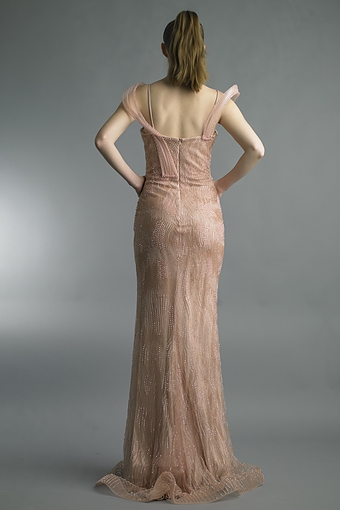 Beaded Sweetheart Column Gown