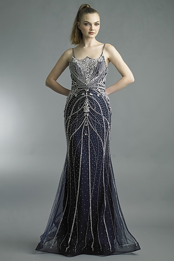 Beaded Art Deco Mermaid Gown