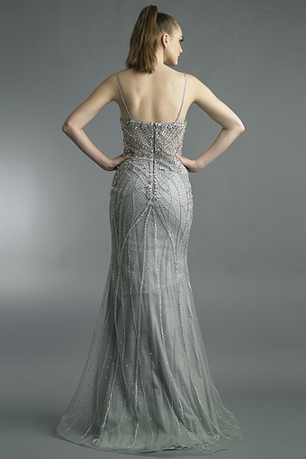 Beaded Art Deco Mermaid Gown