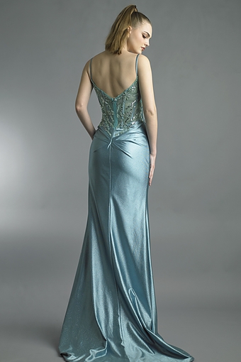 Sequin Embellished Sweetheart Gown