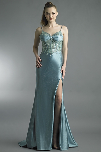 Sequin Embellished Sweetheart Gown
