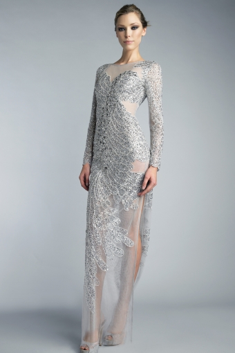 sequined evening dress