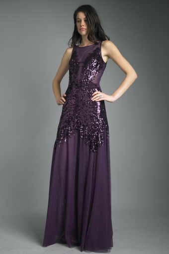 basix black label sequin evening dress