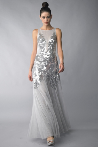 basix black label sequin evening dress