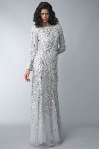 Basix Black Label Laser cut floral gown