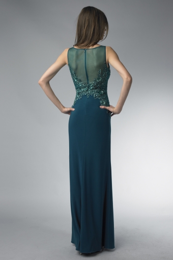 Sequin Illusion Evening Gown