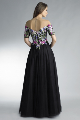 Short sleeve floral gown