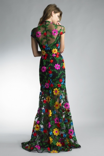 Floral mermaid evening gown