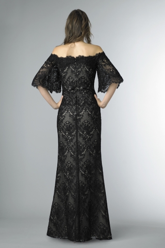 Off Shoulder lace motif gown