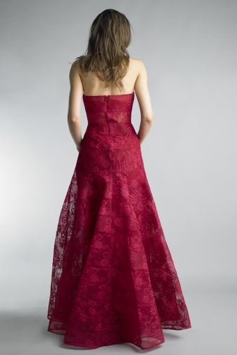 sleeveless evening dress