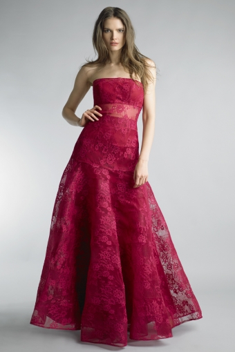 sleeveless evening dress