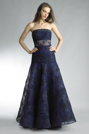 sleeveless evening dress
