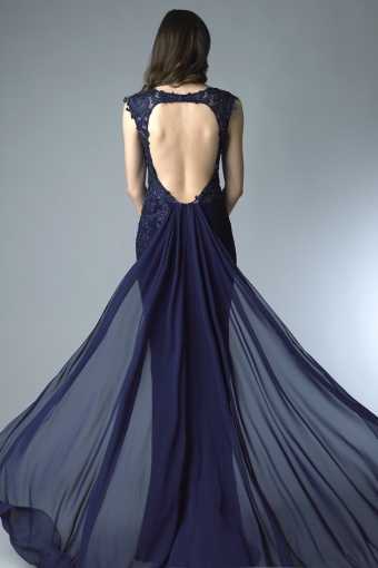 Open back evening gown