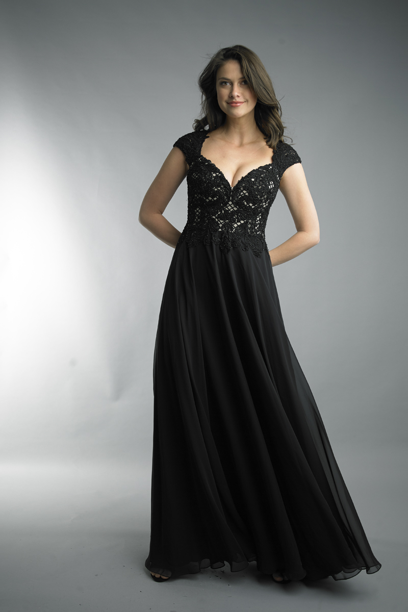 Cap Sleeve evening gown