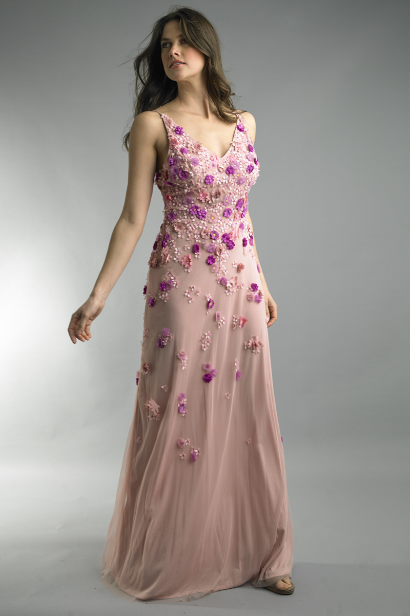 floral evening gown