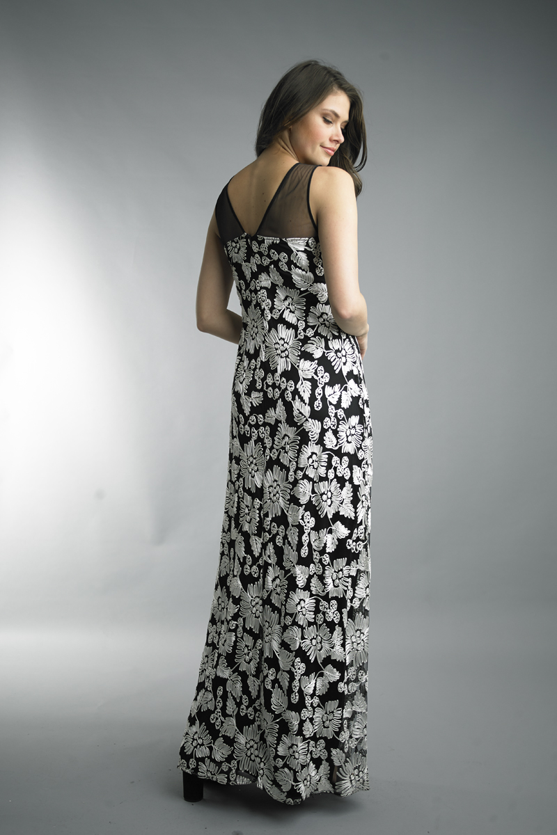 sleeveless gown