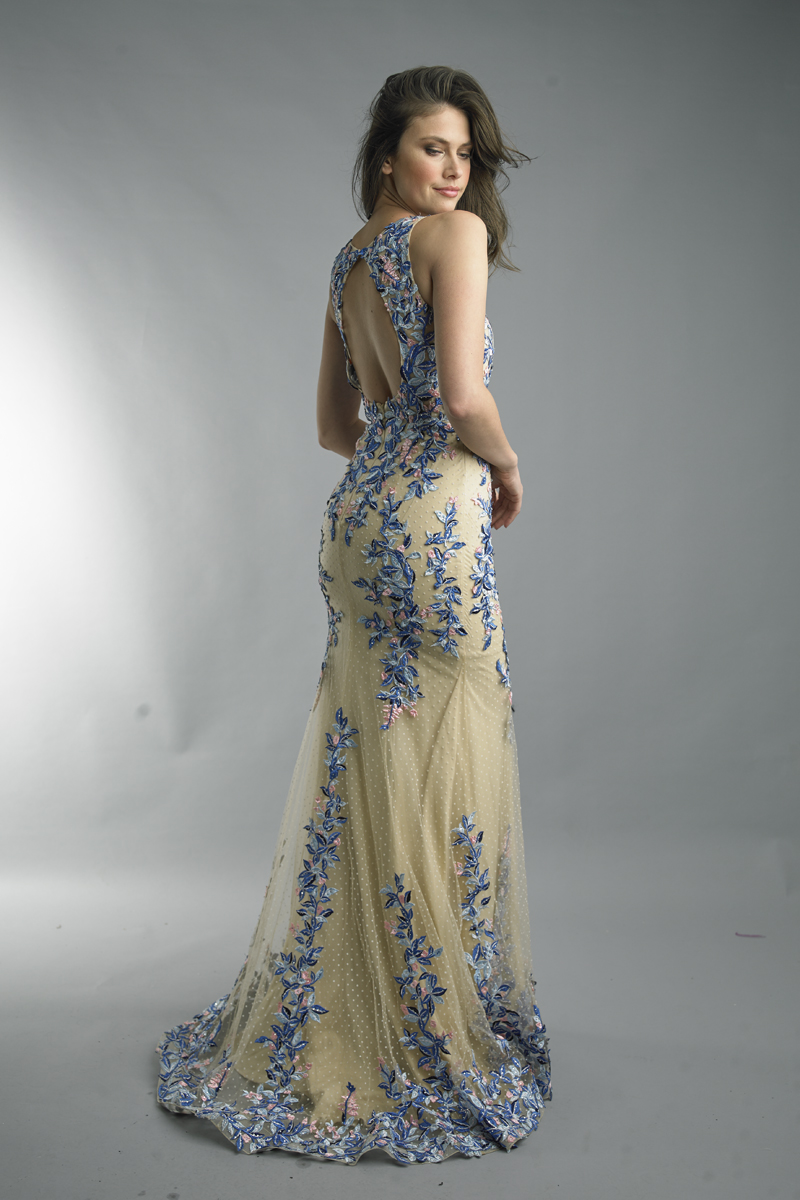 Floral Illusion Gown