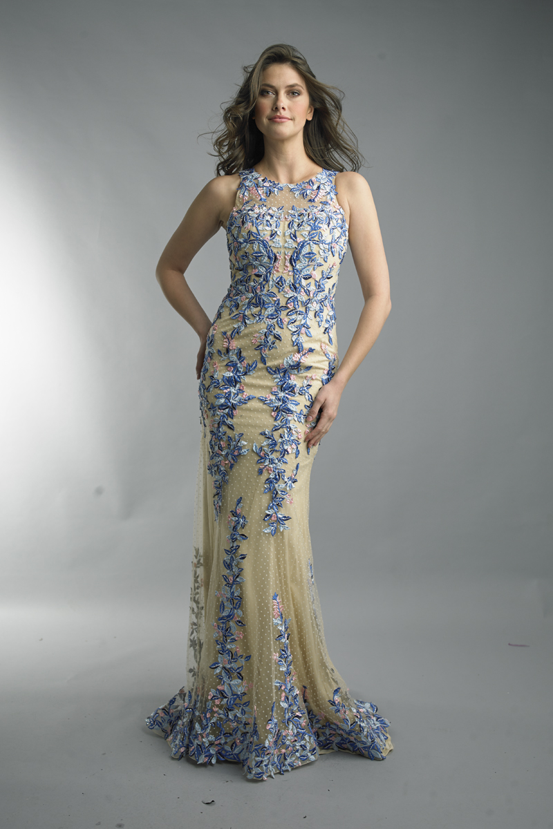 Floral Illusion Gown