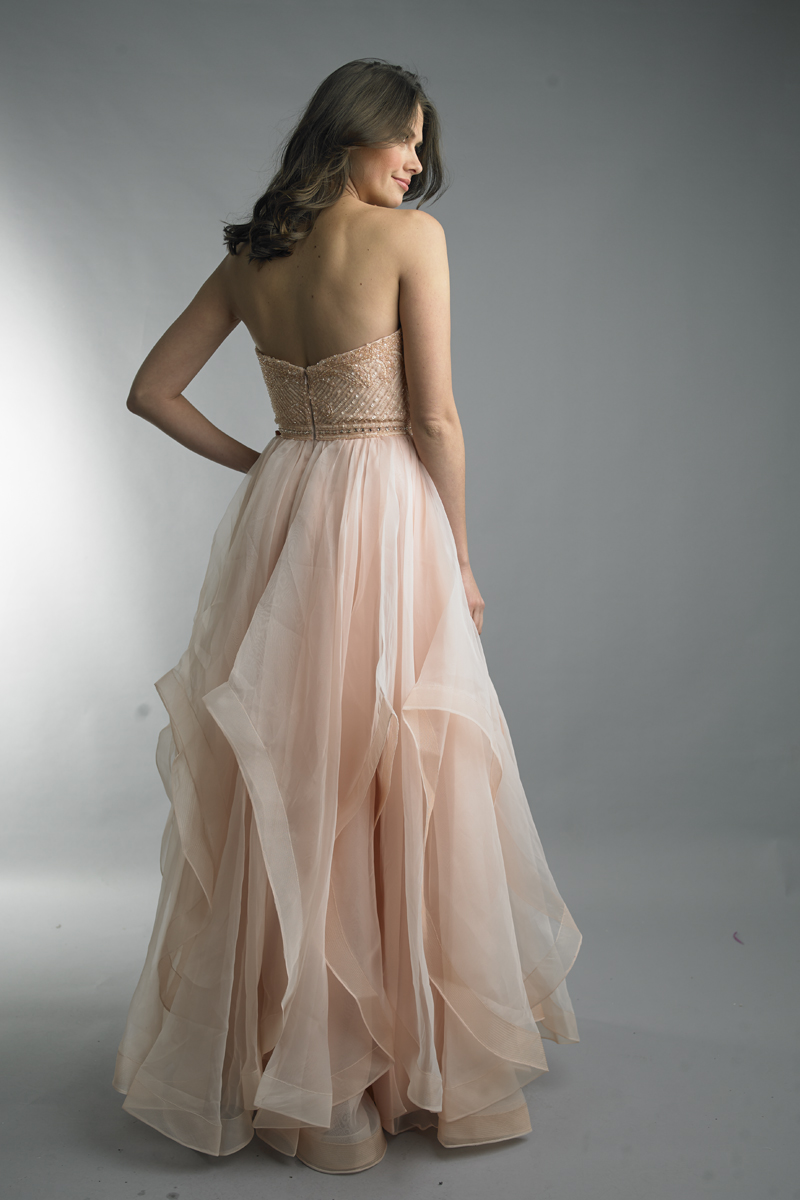 Sleeveless evening gown