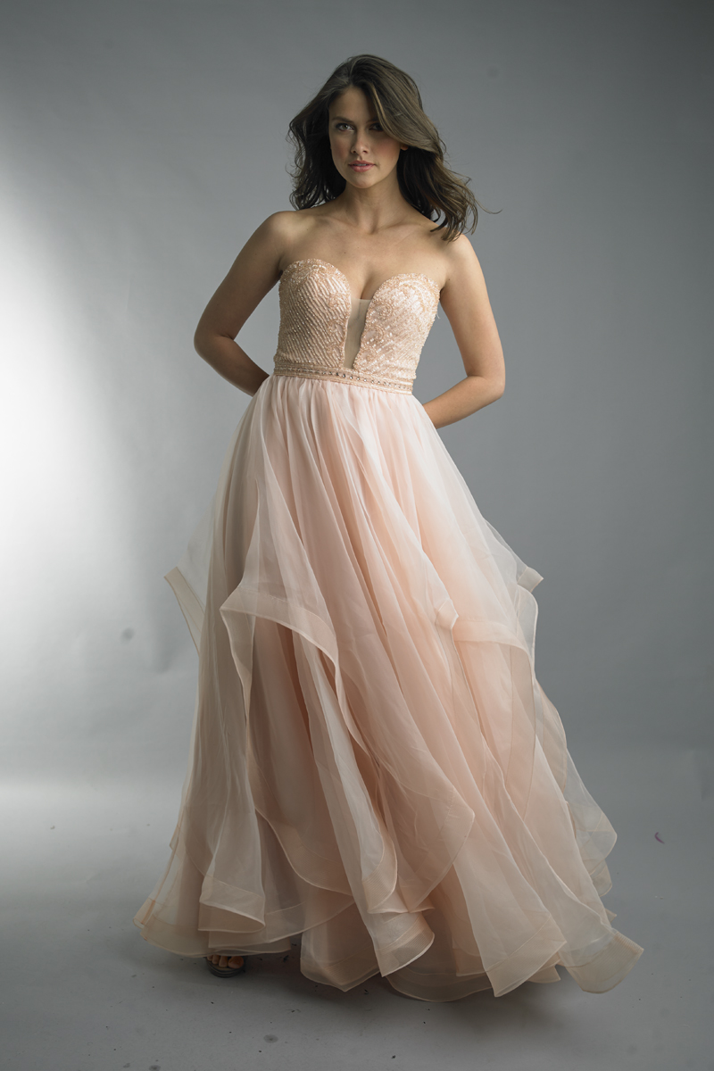 Sleeveless evening gown