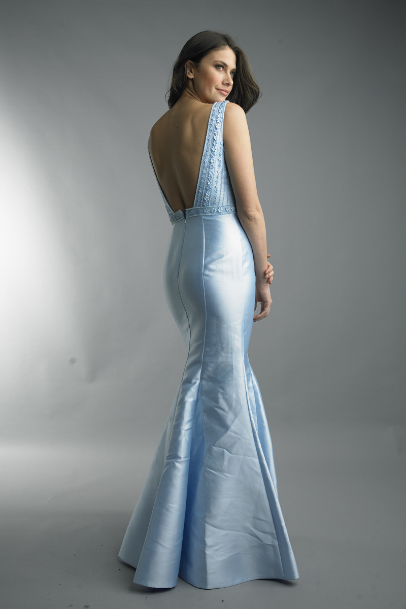 Sleeveless evening gown