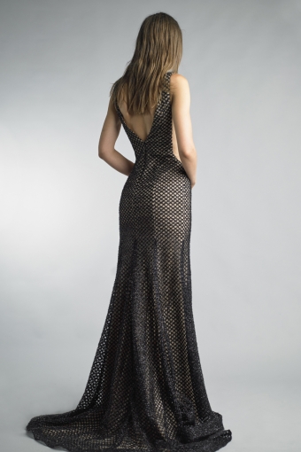 sleeveless evenign gown