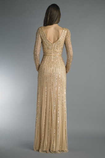 Sequin V-neck Gown