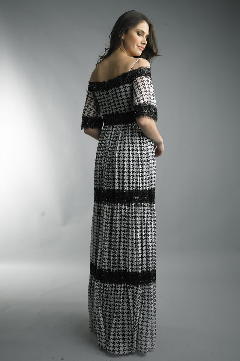 Lace Off-shoulder Gown