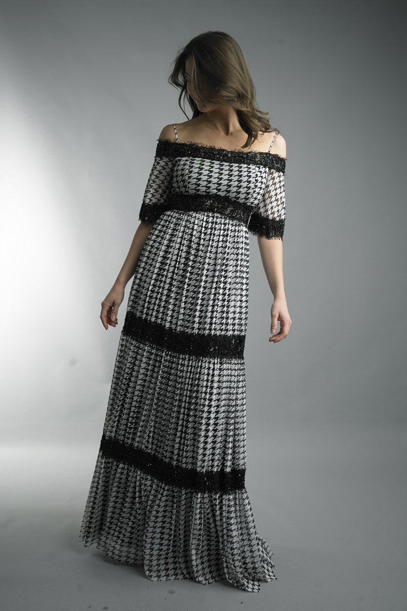 Lace Off-shoulder Gown