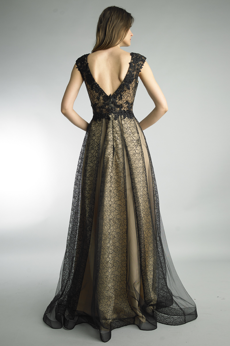 Lace V-neck Gown