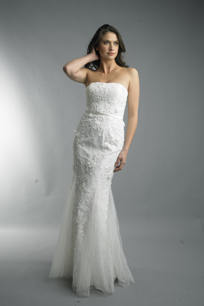 Lace Strapless Gown