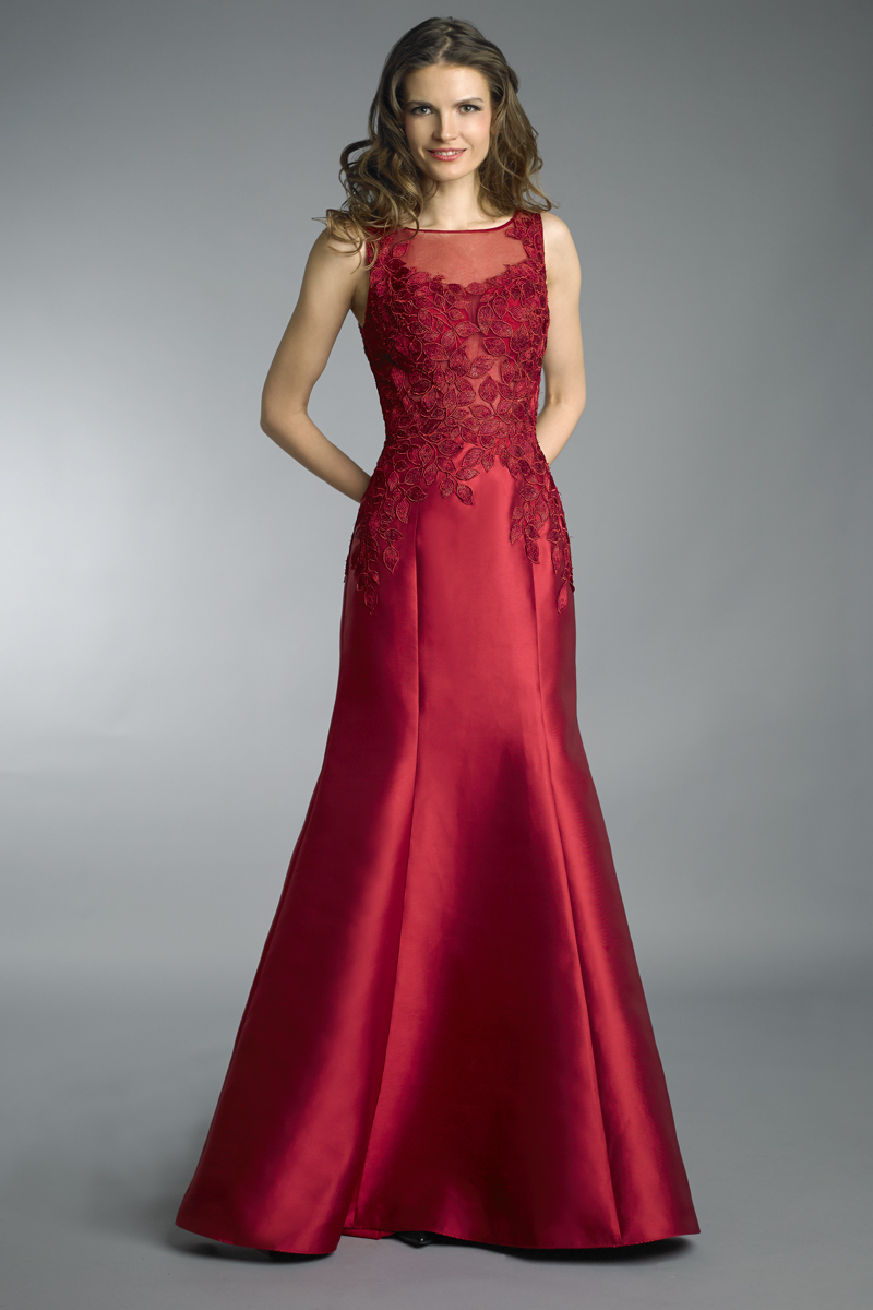 Sleeveless evening gown