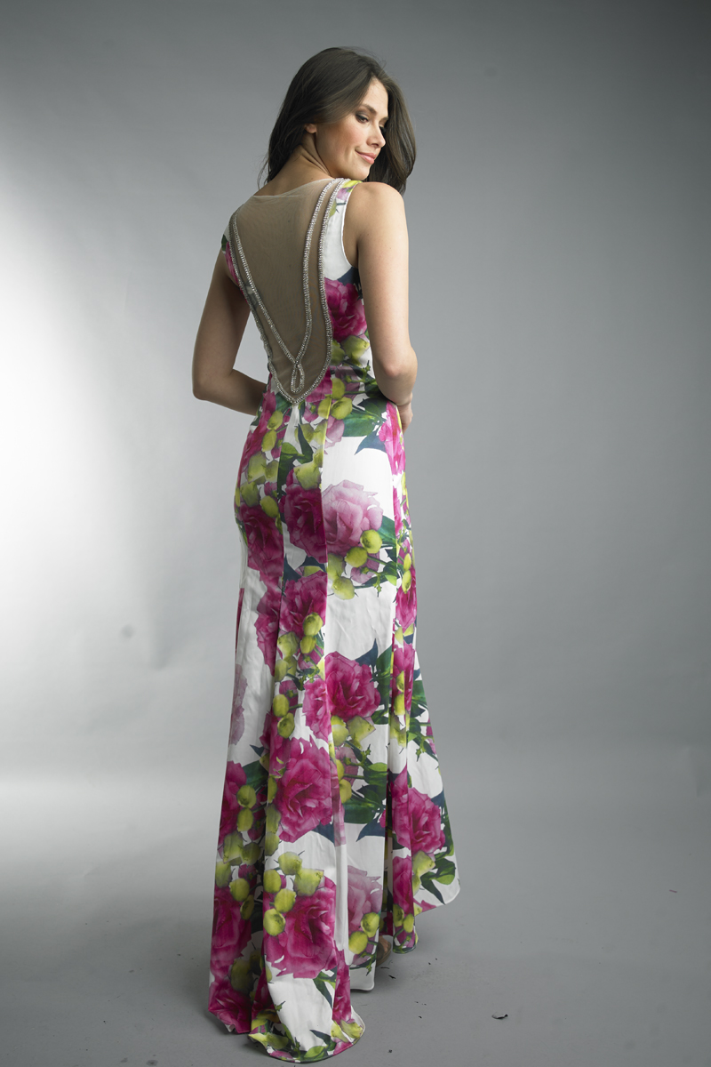 floral evening dress