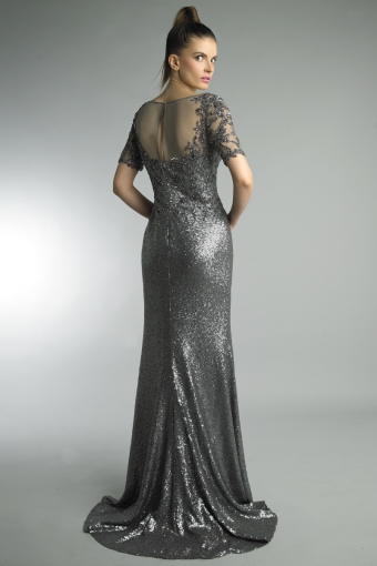 Beaded column gown