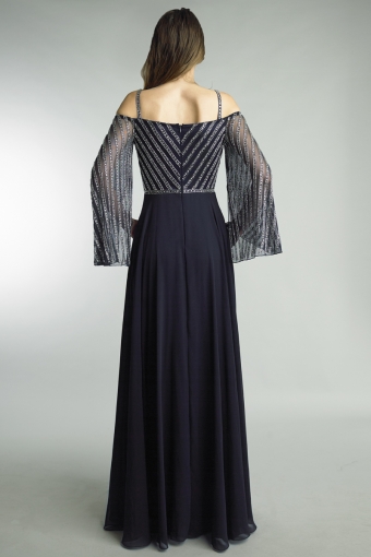 Off shoulder art deco lounge dress