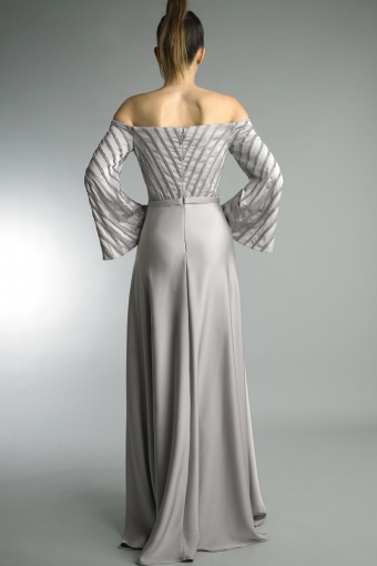 Off shoulder art deco lounge dress