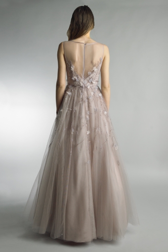 Floral embroidered gown