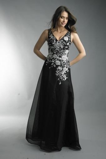 Floral V-neck Gown