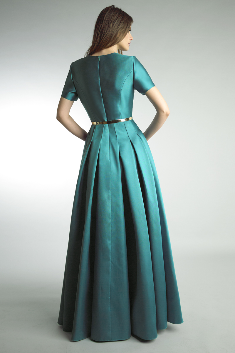 short sleeve evening dress